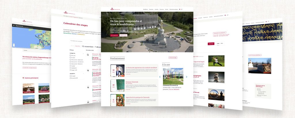 Site web Dhagpo - pages